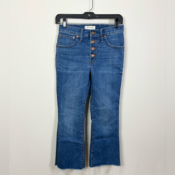 Madewell cali demi bootcut button fly medium wash jeans size 26 - Picture 2 of 7